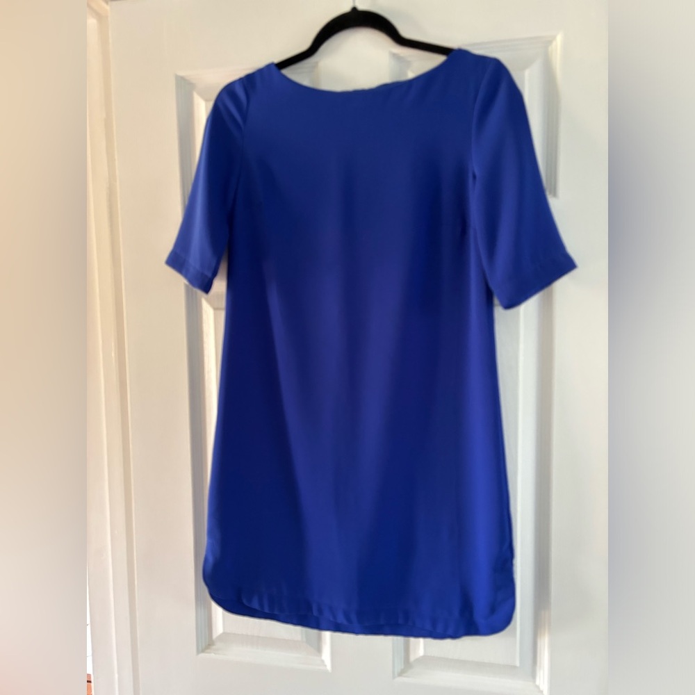 Electric blue shift dress